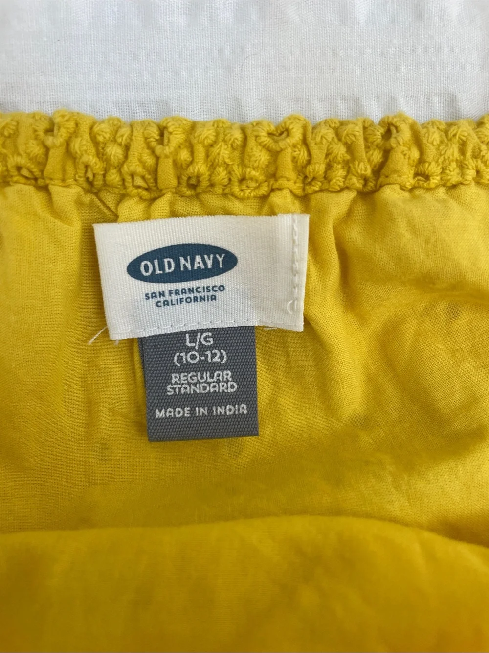 Old Navy Yellow Eyelet Cami Sundress Girls Size Large (10-12)